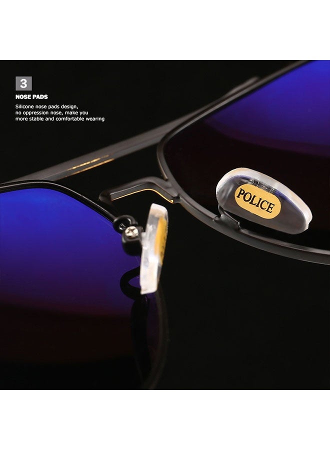 POLICE New Fashion Men's Polarized Sunglasses for Cycling with UV400 Rays Protection, Metal High-end Sport Sunglasses for Men, Silver Frame Black Lenses - Image 5