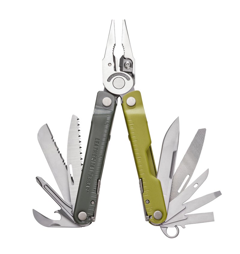 LEATHERMAN, Rebar Multitool with Premium Replaceable Wire Cutters and Saw, Mossy Slate - Image 1