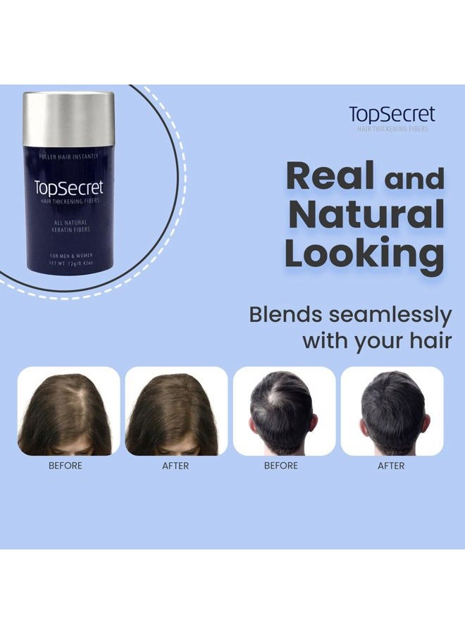 Top secret Hair Thickening Fibers -Regular Size Refill (.42 OZ.) Light Brown - Image 3