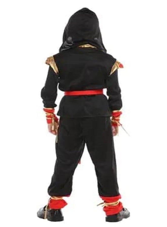 The GrowSome Ninja Costume Kids, 3-5 Years, Unisex, Black, Halloween, Ninja Theme, Costume - Image 2