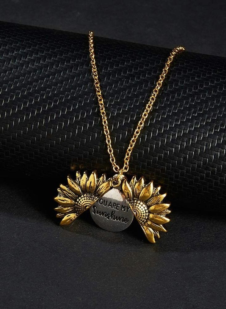 KASTWAVE Sunflower Locket Necklace Jewelry Gift - Image 4