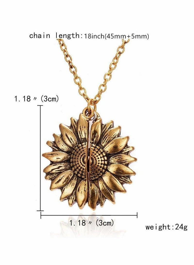 KASTWAVE Sunflower Locket Necklace Jewelry Gift - Image 5
