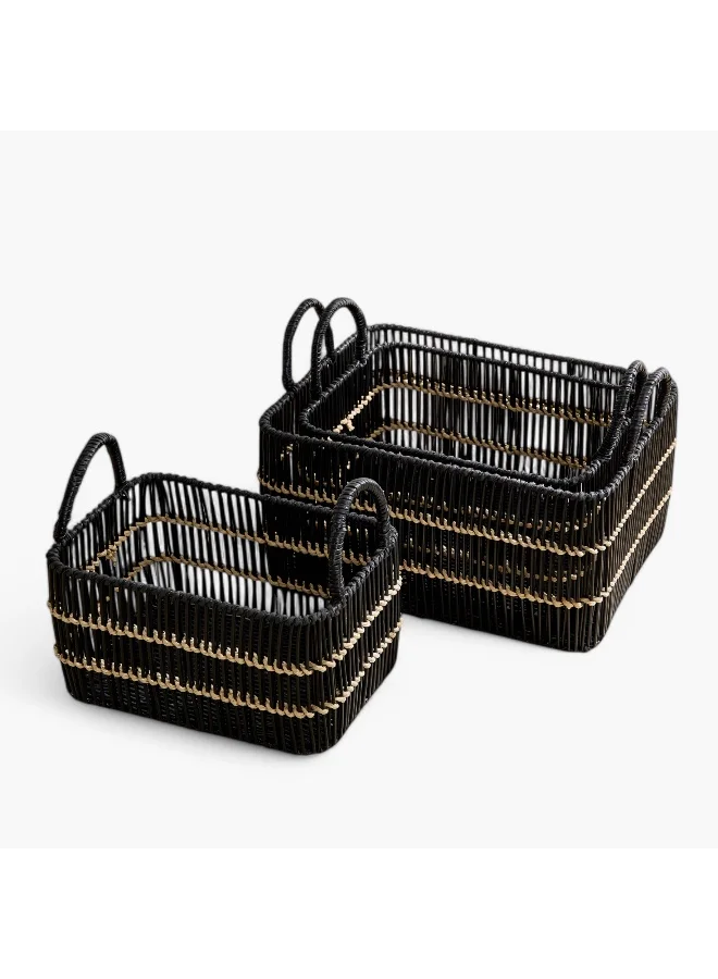 Home Box Ebony Storage Baskets - Set of 3