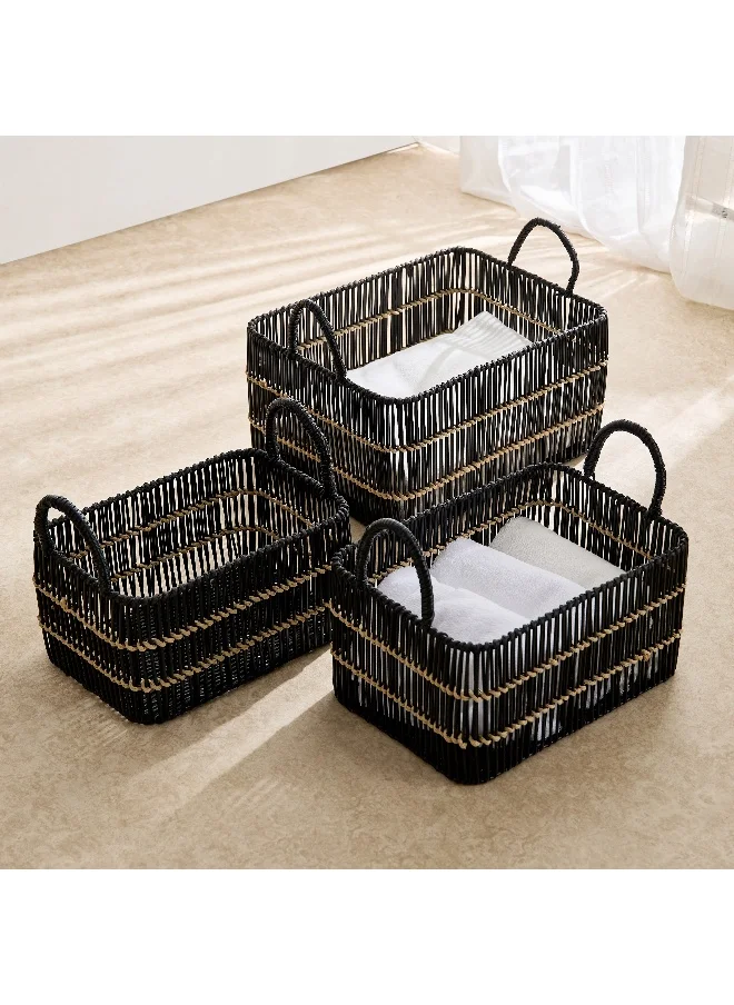 Home Box Ebony Storage Baskets - Set of 3