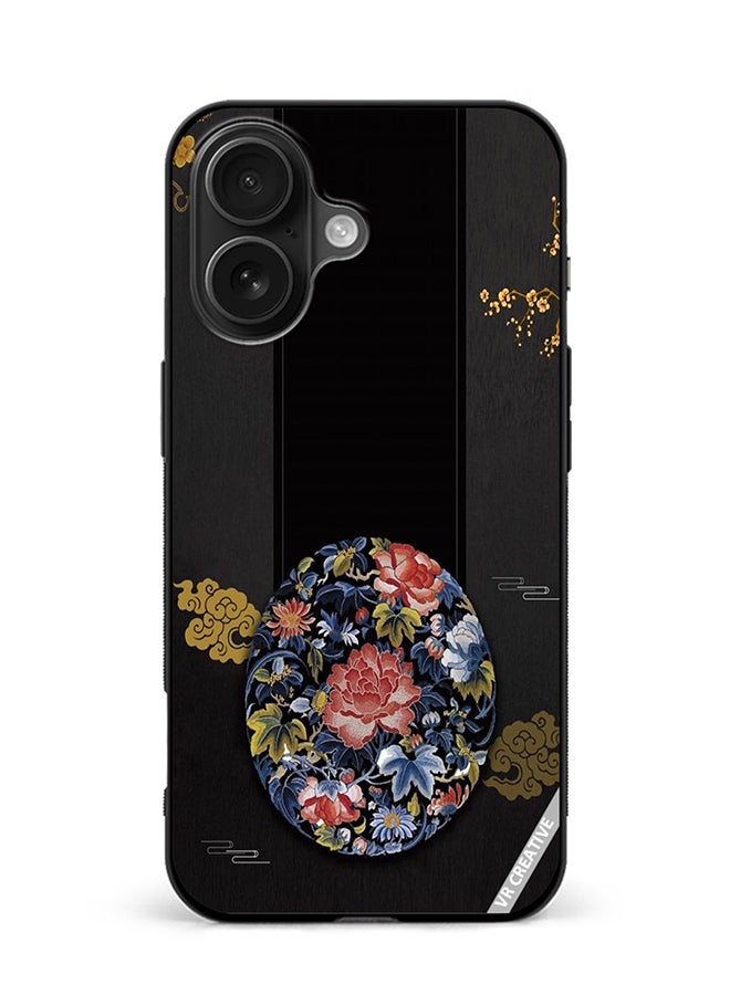 Protective Case Cover For Apple iPhone 16 Flower Design Multicolour