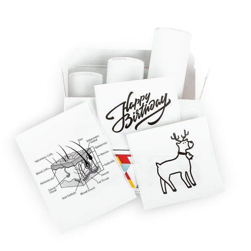 Memoking T02/M02X/M02L White Thermal Paper-2-Year Sticky 50mmx3.5m for Journal Photo Texts Study Notes and More, 3 Rolls - Image 1