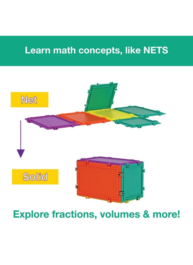 Geometiles Geometiles 3D Building Set for Learning Math, Includes Many Online Activities,32-pc, Made in USA (Triangle/Rectangle/Square)  - Image 4