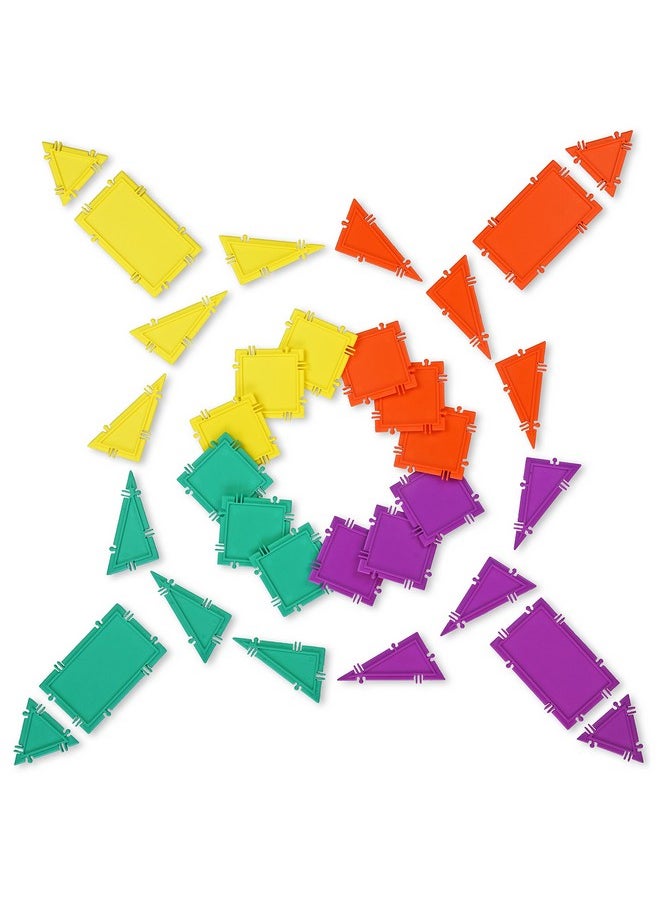 Geometiles Geometiles 3D Building Set for Learning Math, Includes Many Online Activities,32-pc, Made in USA (Triangle/Rectangle/Square)  - Image 3