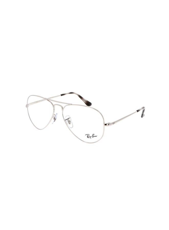 Ray-Ban Unisex Unisex Aviator Shape Plastic Eyeglass Frames 2501 - Lens Size: 58 Mm - Silver - Image 1