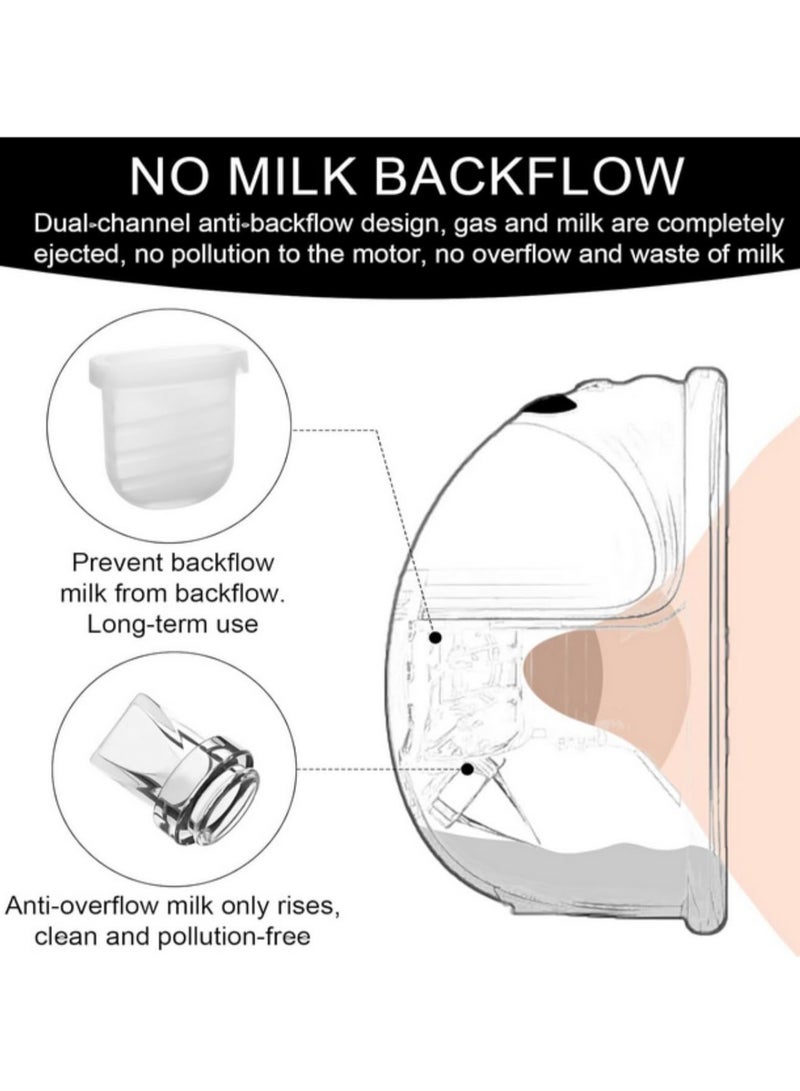 Wearable Breast Pump Extractor with 4 Duckbill Valves & 2 Silicone Diaphragms - Lactation Collector Cup Replacement Parts Compatible with NCVI, Zooawa, Nuliie S32 - Image 2