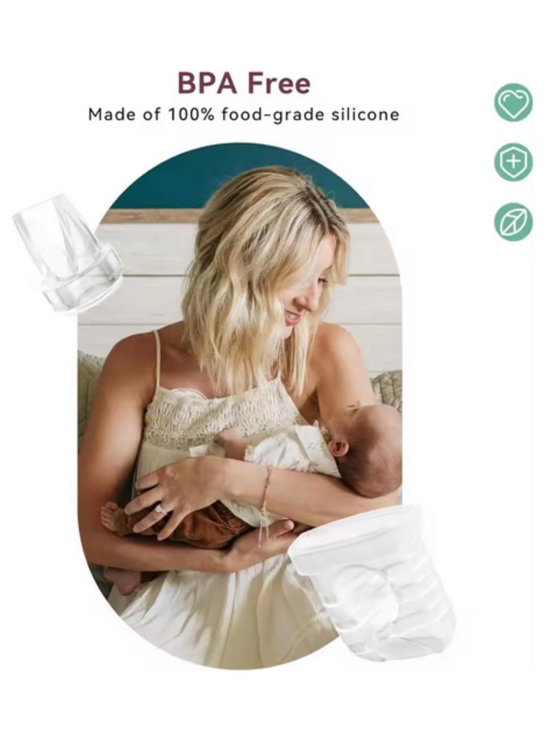 Wearable Breast Pump Extractor with 4 Duckbill Valves & 2 Silicone Diaphragms - Lactation Collector Cup Replacement Parts Compatible with NCVI, Zooawa, Nuliie S32 - Image 5