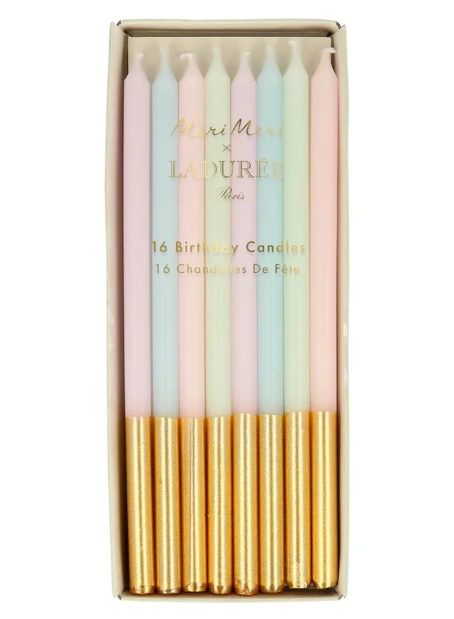 Meri Meri Laduree Paris Gold Dipped Candles
