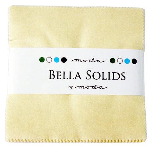Moda Basics Bella Solids Snow 9900-11 Charm Pack, Set of 42 5-inch (12.7cm) Precut Cotton Fabric Squares - Image 4