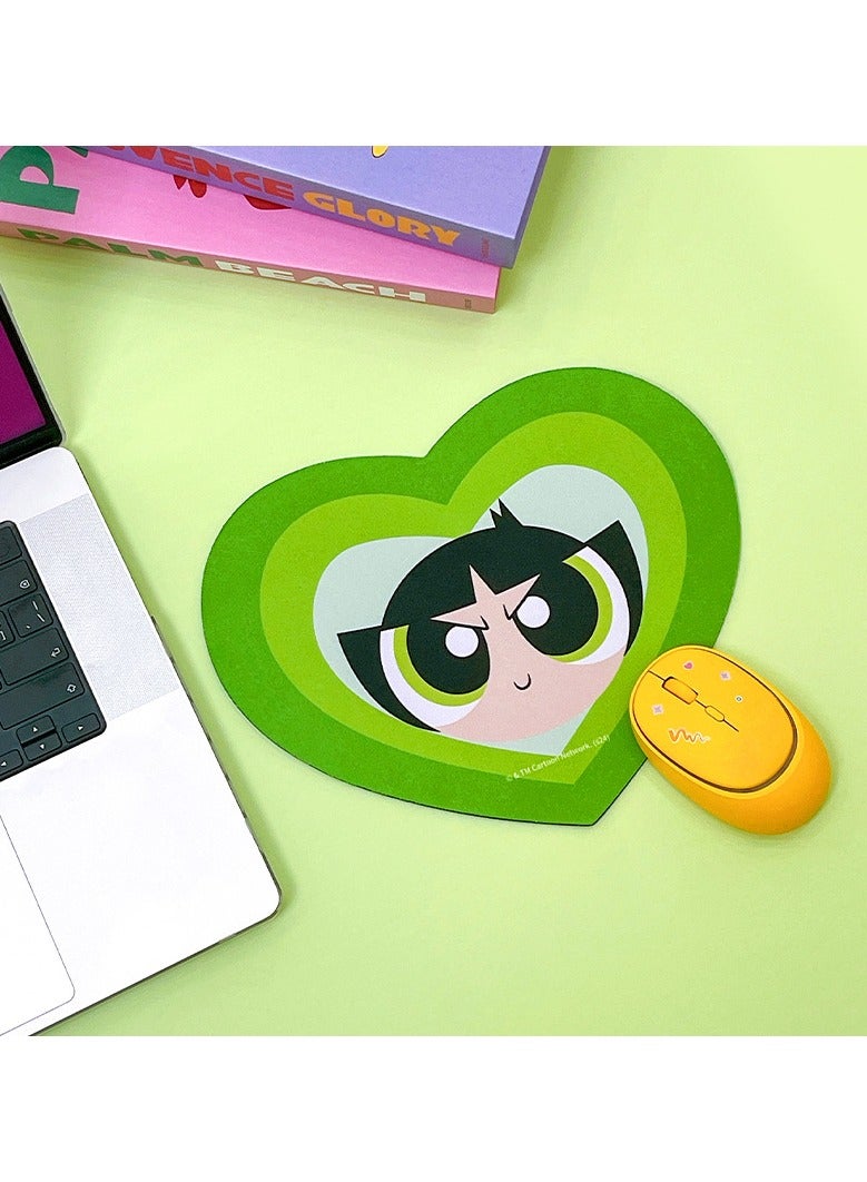 General Powerpuff Girls Heart-shaped Mouse Pad Macaron Summer Dopamine Portable Fits Tightly on the Desktop  - Image 2