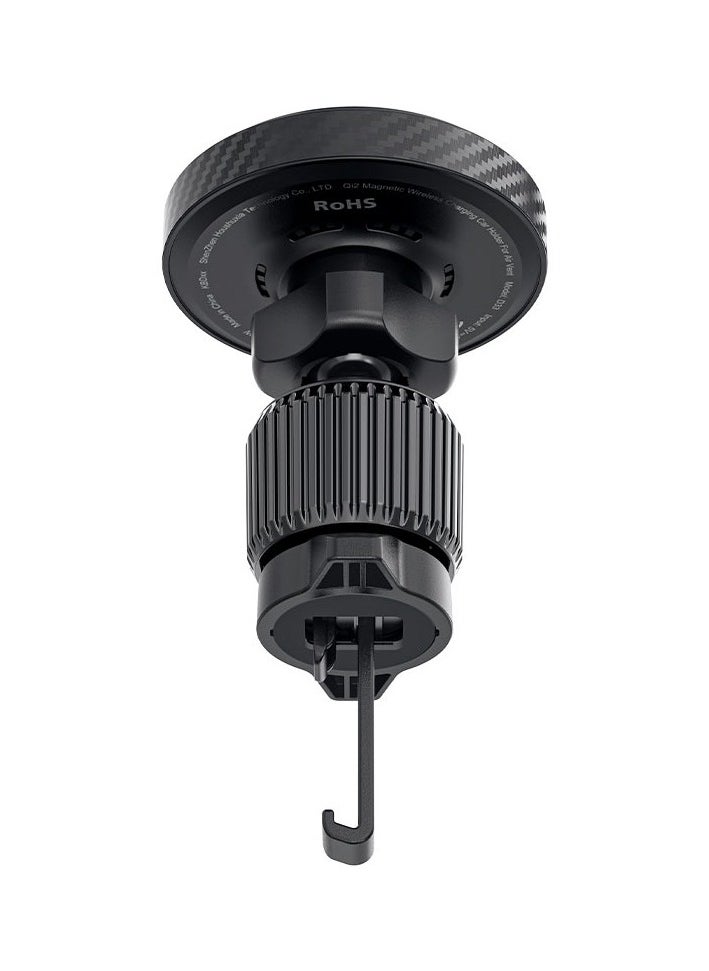 ACEFAST Fast Qi2 Wireless Charger Magnetic Car Holder D33 – 15W High-Speed Charging, Strong Magnet, 360° Adjustable Air Vent Mount, One-Hand Operation, Compatible with MagSafe and Qi-Enabled Devices - Image 3