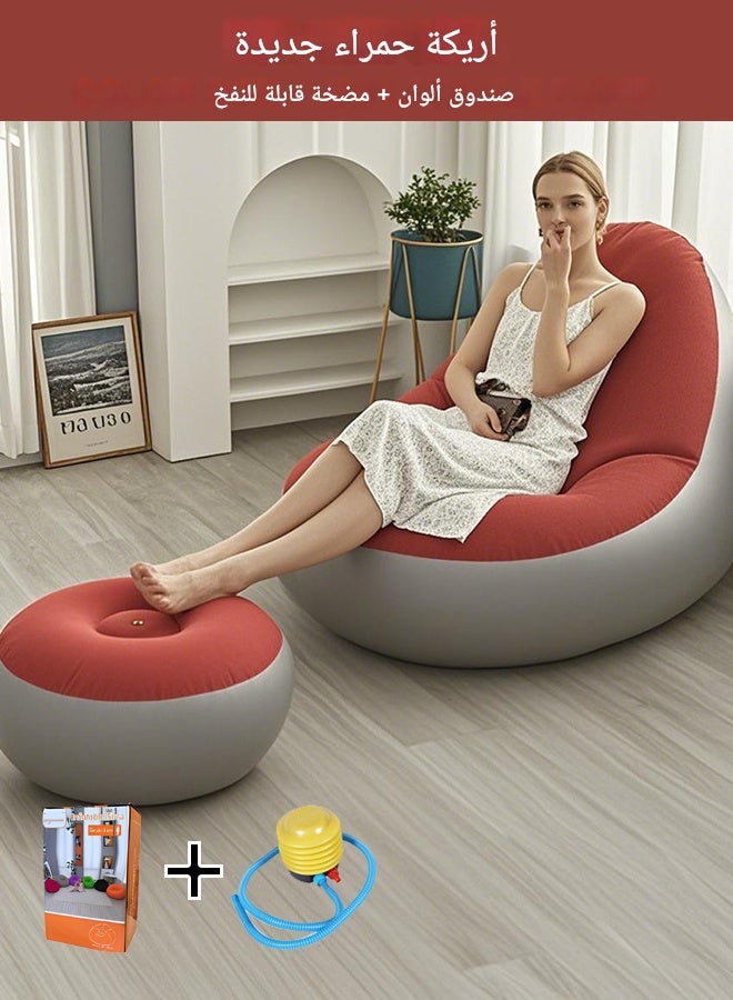 أريكة قابلة للنفخ في الهواء الطلق سرير هوائي قابل للطي شائع أريكة قابلة للنفخ في المكتب - Image 2