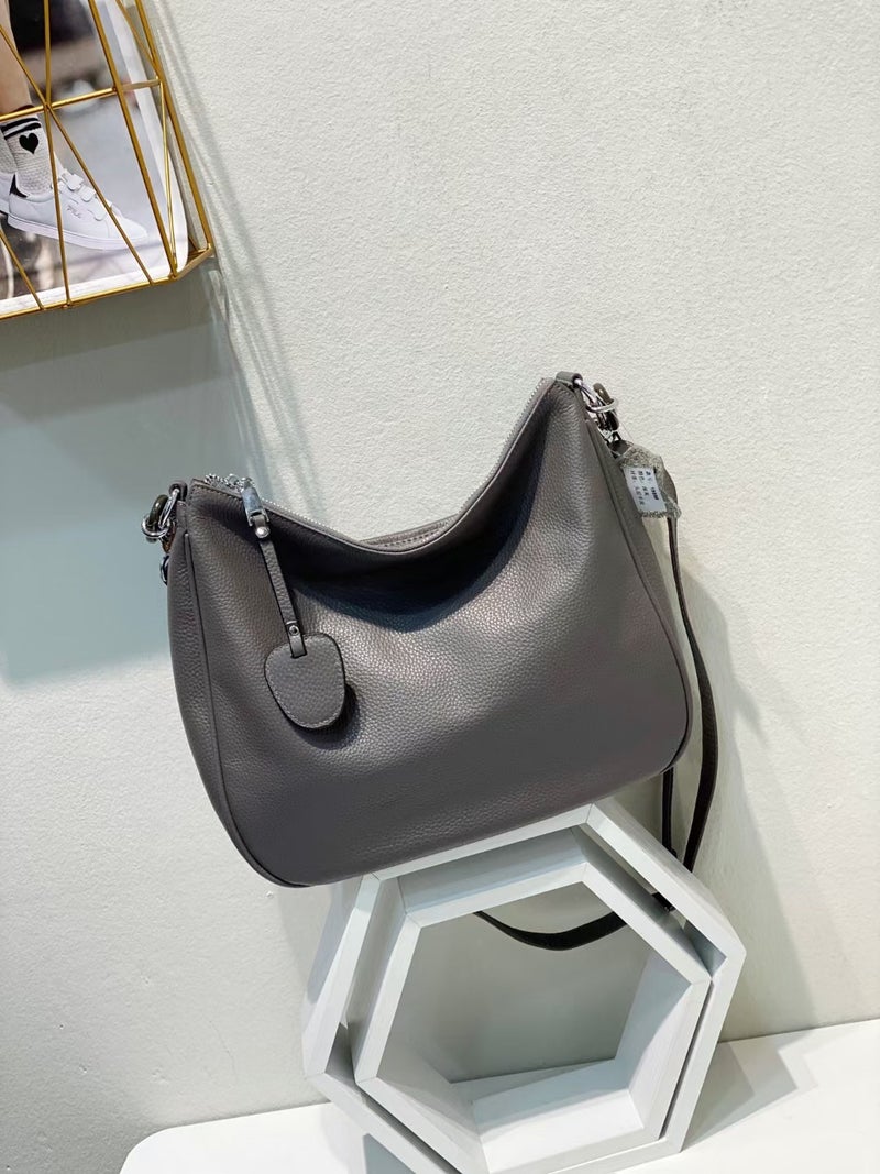Underarm Bag Women'S All-Match New Trendy Shoulder Crossbody Bag Fashionable Dropping Pattern Calf Leather Large Capacity Women'S Bag - Image 1