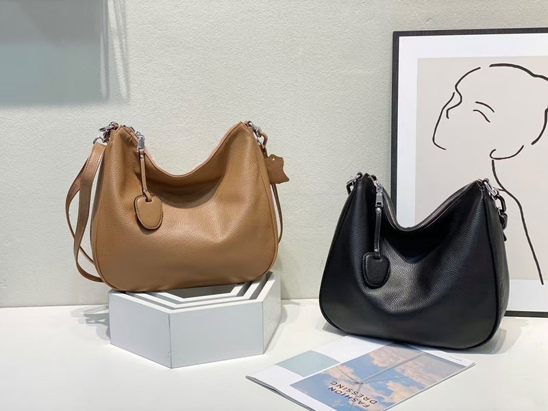 Underarm Bag Women'S All-Match New Trendy Shoulder Crossbody Bag Fashionable Dropping Pattern Calf Leather Large Capacity Women'S Bag - Image 3