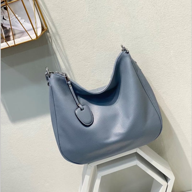 Underarm Bag Women'S All-Match New Trendy Shoulder Crossbody Bag Fashionable Dropping Pattern Calf Leather Large Capacity Women'S Bag - Image 2