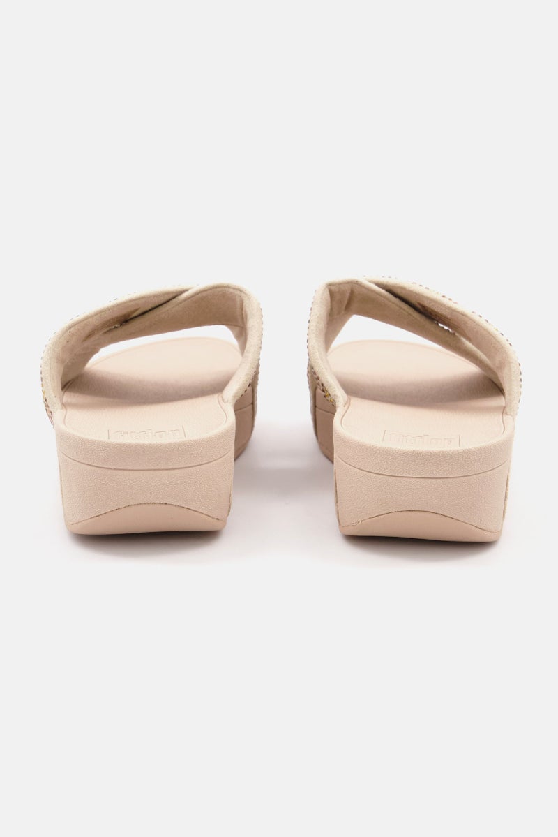 FitFlop Women Slip On Strobe Slide, Gold - Image 2