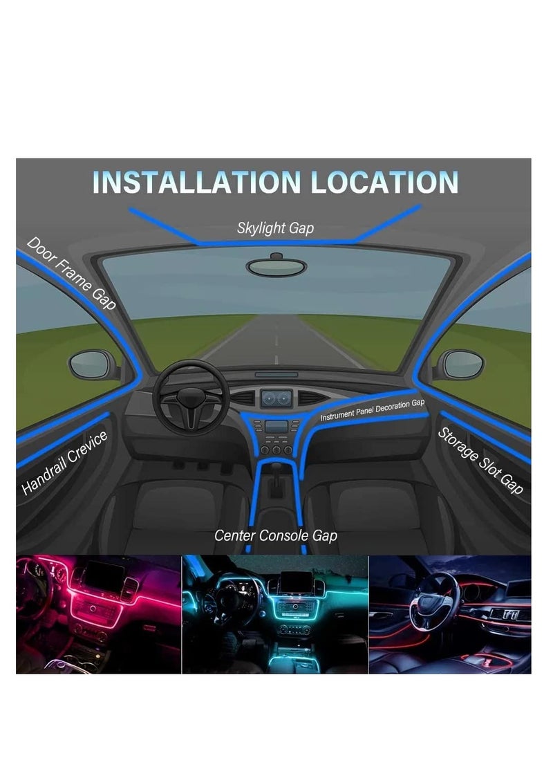 DMG TECH DMG Car LED Strip Lights, 16 Million Colors Rgb Car Interior Lights, with Music Mode, App Control and Timer Setting Ambient Lighting Kit, Scenes Optiongs and Color DIY Car Led Lights, Fits All Cars  - Image 4