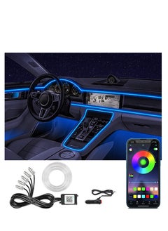 DMG TECH DMG Car LED Strip Lights, 16 Million Colors Rgb Car Interior Lights, with Music Mode, App Control and Timer Setting Ambient Lighting Kit, Scenes Optiongs and Color DIY Car Led Lights, Fits All Cars  - Image 1