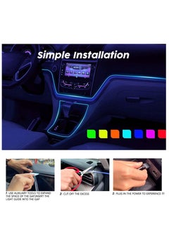 DMG TECH DMG Car LED Strip Lights, 16 Million Colors Rgb Car Interior Lights, with Music Mode, App Control and Timer Setting Ambient Lighting Kit, Scenes Optiongs and Color DIY Car Led Lights, Fits All Cars  - Image 2