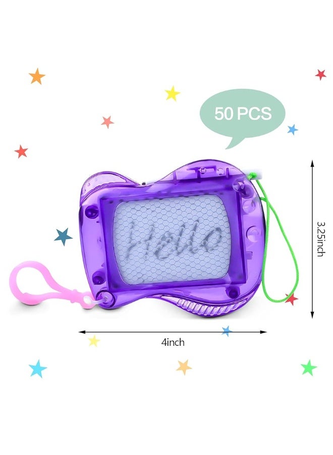 Outus Outus 50 Pieces Mini Magnetic Drawing Board Doodle Board Set with Pen Keychain 3 Colors Drawing Painting Sketch Pad for Birthday Party Favor Classroom Supply  - Image 4