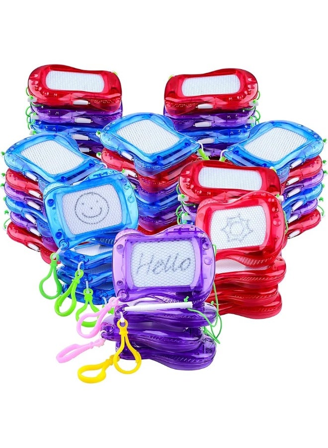 Outus Outus 50 Pieces Mini Magnetic Drawing Board Doodle Board Set with Pen Keychain 3 Colors Drawing Painting Sketch Pad for Birthday Party Favor Classroom Supply  - Image 3