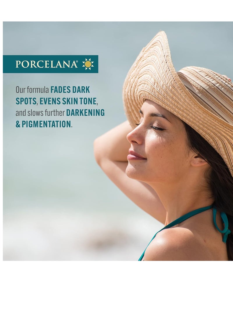 Porcelana Porcelana Daytime Hydration Cream For Face & Body [Updated Formula] - Fades Dark Spots & Evens Skin Tone - For Sun & Age Spots, Acne Scarring, Melasma & Discoloration - Antioxidant Moisturizer (3 oz)  - Image 2
