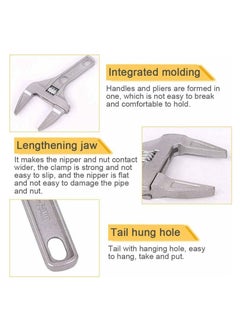 SYOSI Adjustable Wrench – 6 to 68mm Wide Opening Jaws Adjustable Spanner with Short Handle – Aluminum Alloy Light Weight Plumbers Spanner Nut Key Hand Tool for Bathroom, Washbasin etc  - Image 4