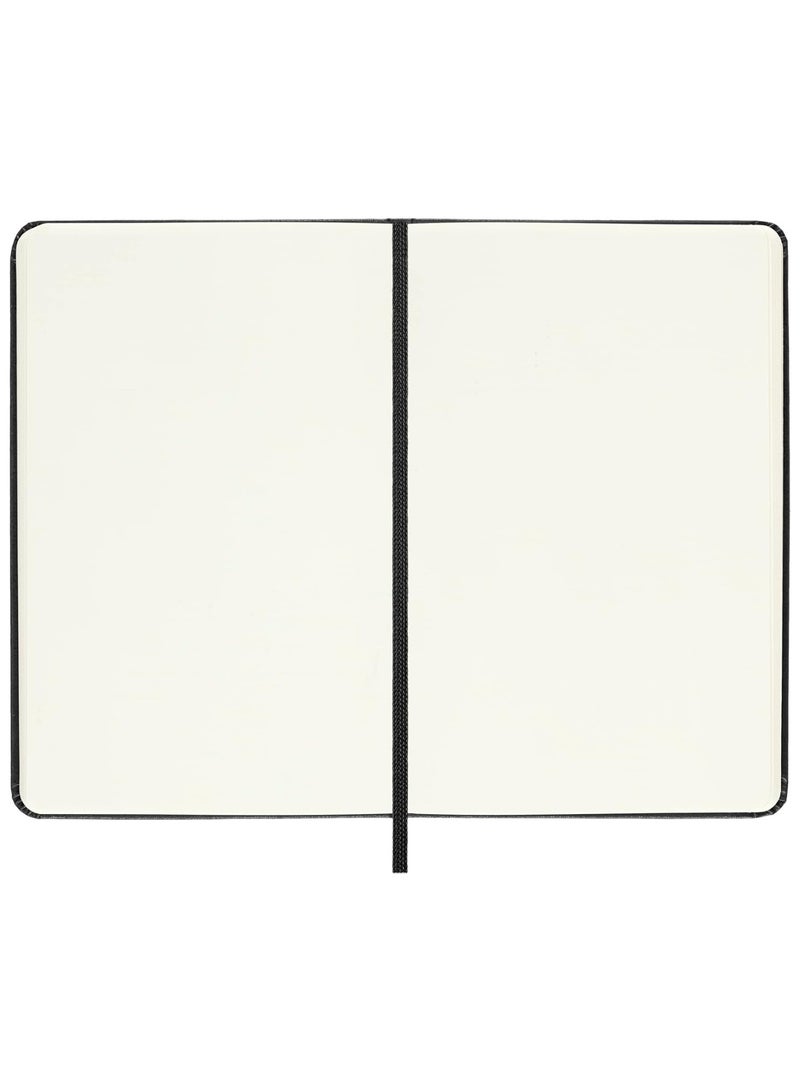 1-Piece Classic Pocket Size Hard Cover Plain Notebook 9x14cm Size Black