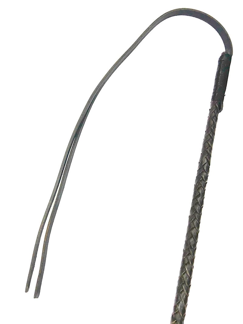 PETS TRIANGLE Leather Braided Popper Whip Ideal for Horse Training, 42 Chocolate Brown - Image 3