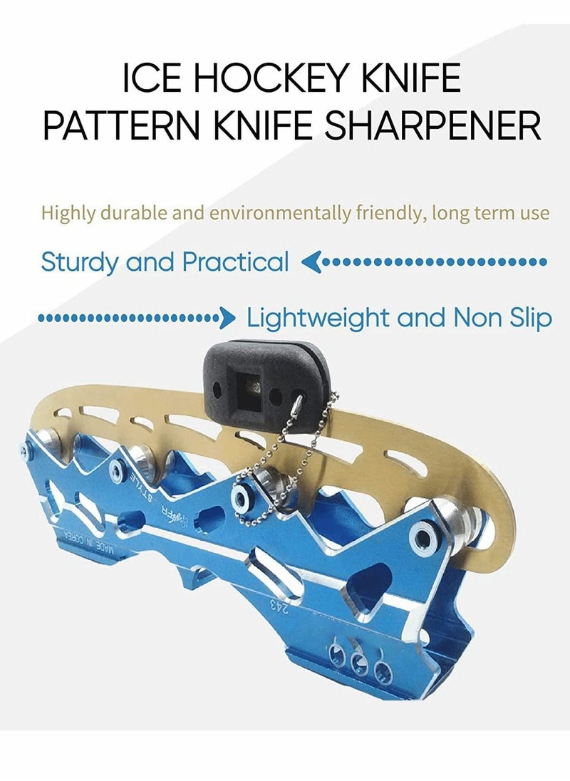 Generic - Ice Skates Blade Sharpener, Adjustable Portable Sand Stone Hand Held Skate Sharpening Tool Ice Skate Edge Blade Sharpener Grinding Tool for Figure Skates Goalie Skates - Image 1