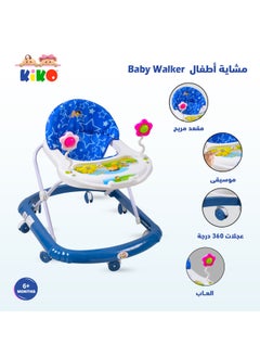 Kiko Baby Walker With Toys - Blue  - Image 2