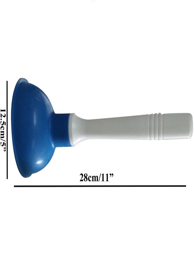 NewFerU Small Plunger Pump Liquid Plumber Clog Remover Cleaner Unclogger Tool for Toilet,Kitchen Sink Drain,Bathroom Shower Tub with Portable 4 Inch Cup and 9 Inch Handle (Blue) - Image 3