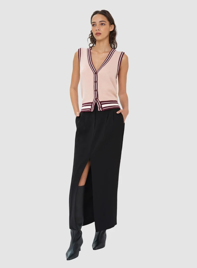 فرنش كونكشن Junie Knit Button Through Vest