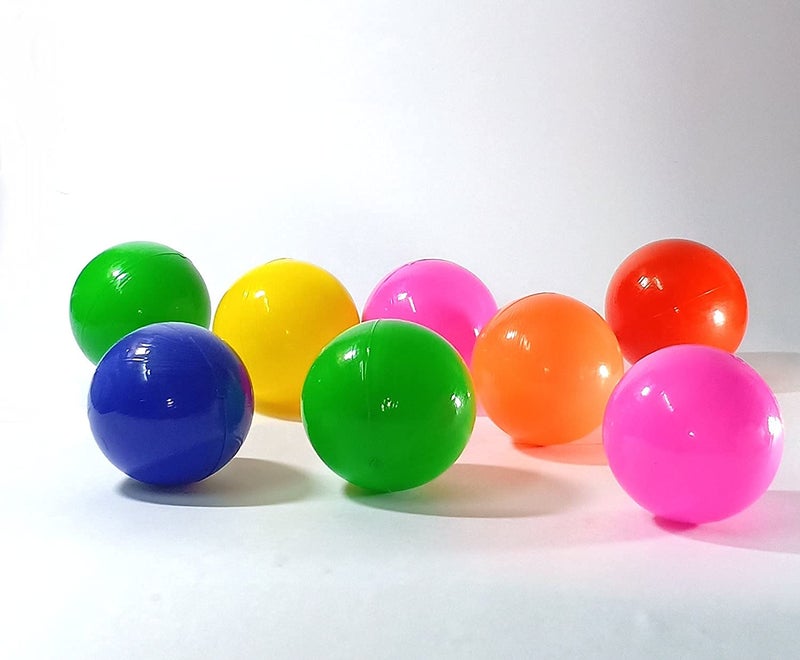 EEVOVEE, 100 Pcs 4 cm Soft and Safe Plastic Pool Softball for Kids. 8 Colorful (BPA-Free and Non-Toxic Plastic Balls for Kids - ISI 9873 Safety Certified), Multicolour - Image 4