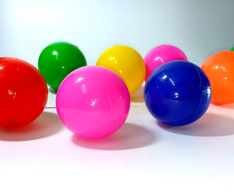 EEVOVEE, 100 Pcs 4 cm Soft and Safe Plastic Pool Softball for Kids. 8 Colorful (BPA-Free and Non-Toxic Plastic Balls for Kids - ISI 9873 Safety Certified), Multicolour - Image 5
