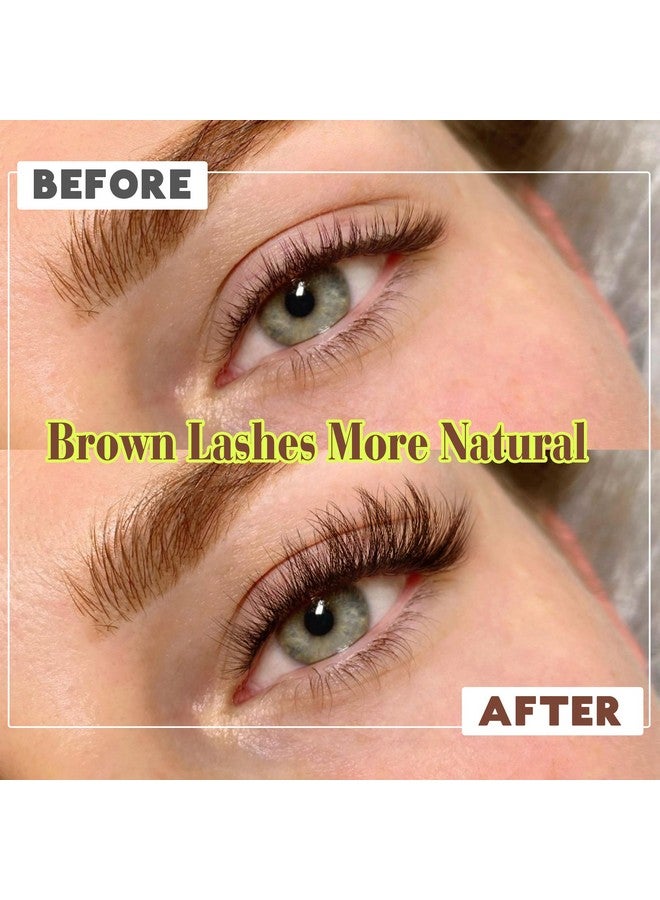 ALICE Brown Lashes False Lashes Natural Look Eyelashes Cat Eye Faux Mink Lashes with Clear Band Wispy Fake Eyelashes Lash Strips 8 Pairs - Image 2