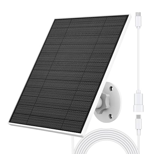 EverExceed Solar Panel for Eufy Camera, 5W Solar Panel Compatible with Eufycam 3/3C/2/2 Pro/2C/2C Pro/E/E20/E40/L20/L40, Solar Charger for Eufy Camera with USB-C Port, Micro USB Adapter, IP65 Waterproof - Image 1