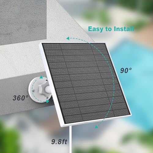 EverExceed Solar Panel for Eufy Camera, 5W Solar Panel Compatible with Eufycam 3/3C/2/2 Pro/2C/2C Pro/E/E20/E40/L20/L40, Solar Charger for Eufy Camera with USB-C Port, Micro USB Adapter, IP65 Waterproof - Image 5