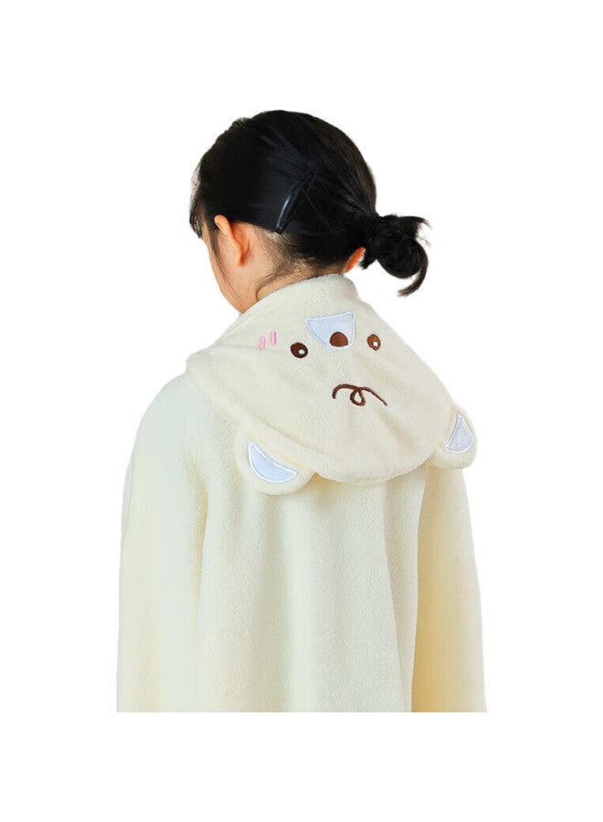 Grace A-Class Bath Towel For Children With Hood, Newborn Ultra-Soft Absorbent Bath Towel, Quick-Drying Bath Wrap, Beige - Image 2