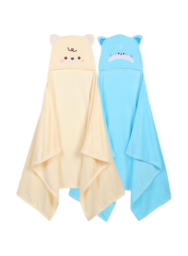 Grace A-Class Bath Towel For Children With Hood, Newborn Ultra-Soft Absorbent Bath Towel, Quick-Drying Bath Wrap, Beige - Image 3