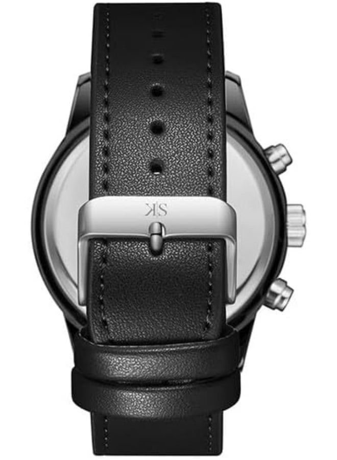 كينيث سكوت ساعة كينيث سكوت للرجال بحركة إبسون ، مينا تناظري وحزام جلدي - -، أسود - Image 3