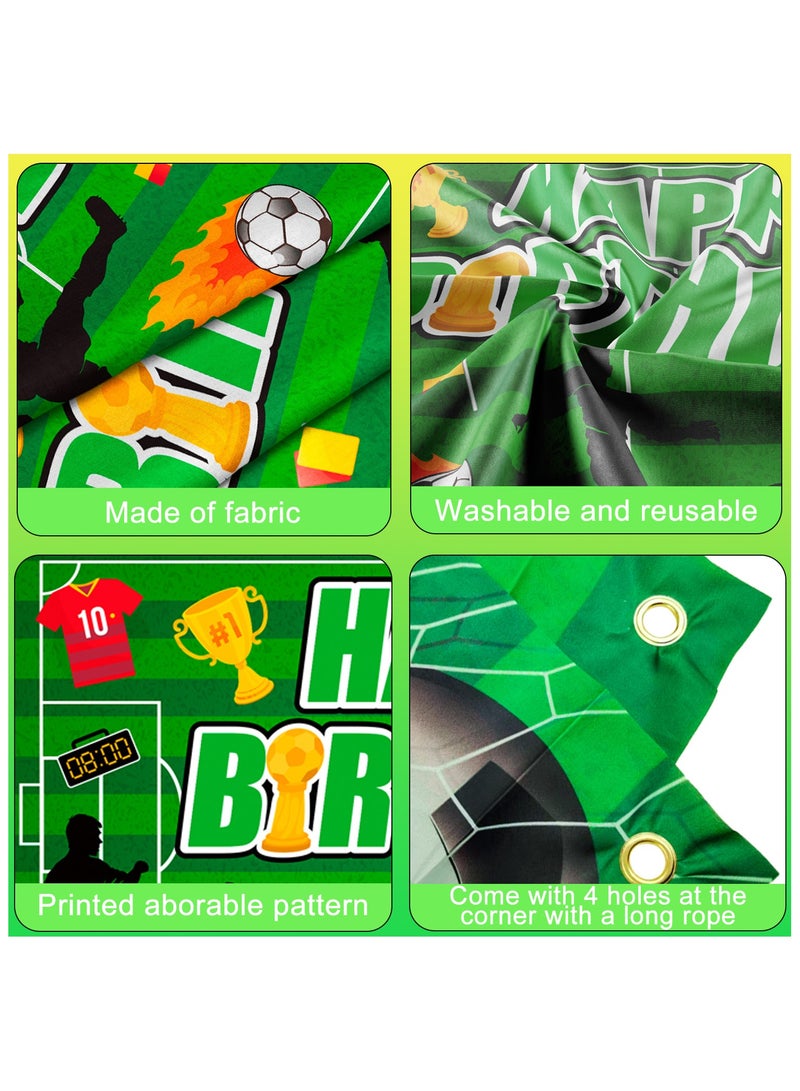 FRUITFUL PARTY Soccer Party Backdrop, Soccer Birthday Party Background for Soccer Party Decorations(Size: 180cm×110cm/71"× 43") - Image 4