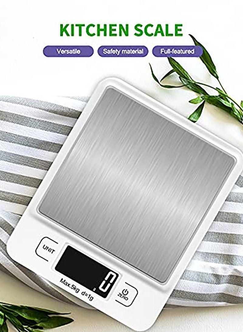 إندر ميزان مطبخ إلكتروني رقمي يعمل بالوظيفة الفارغة 5 كجم مستشعر مقياس ضغط عالي الدقة - Image 3