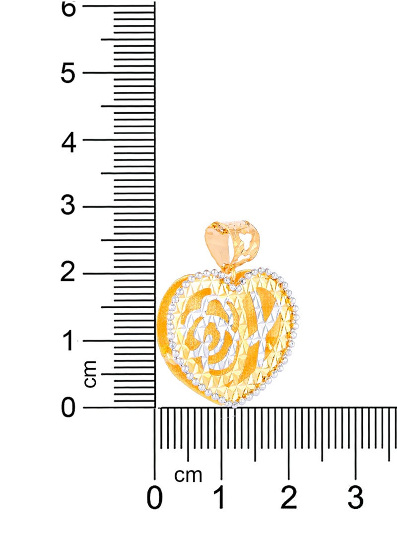 BAFLEH JEWELLERY - Majestic 22k Gold Heart Pendant - Image 1