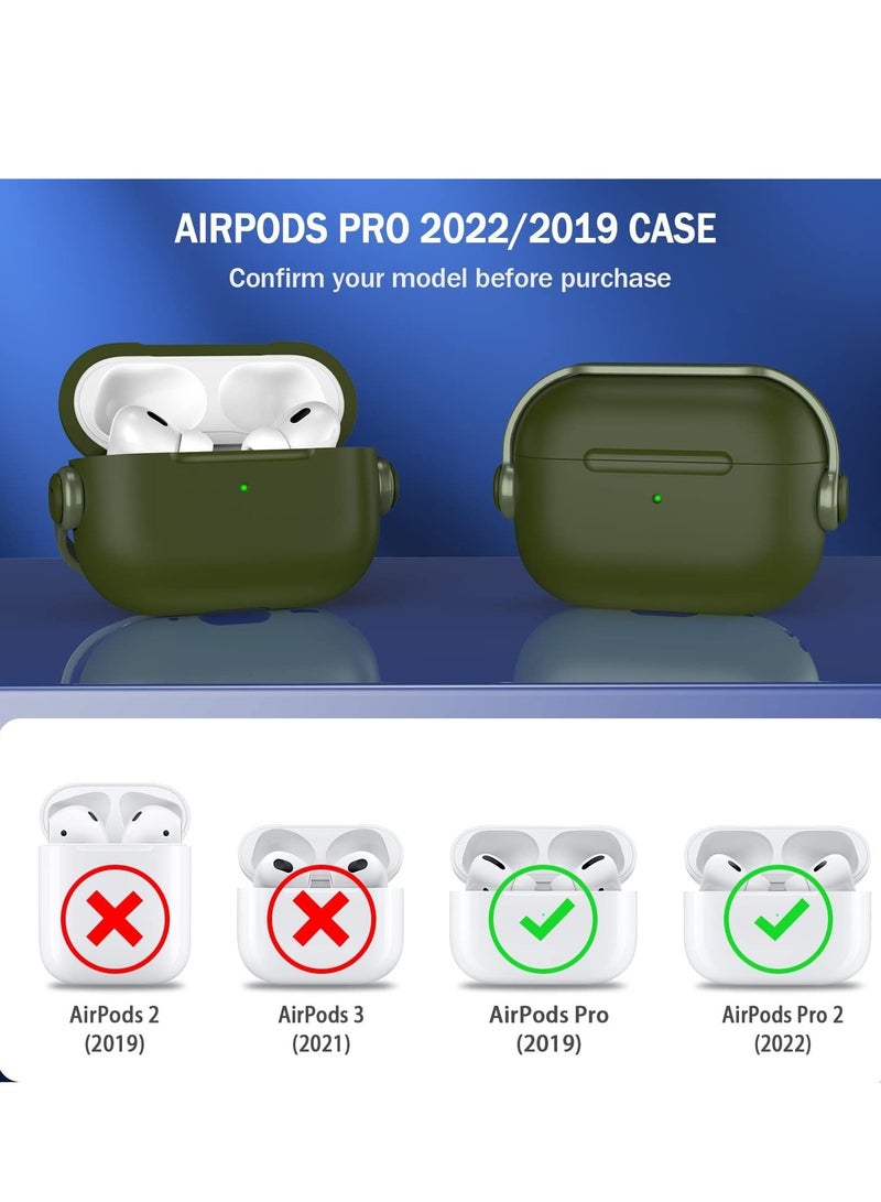 Compatible with AirPods Pro 2 Case Cover for Women Men 2023 2022, Unique Musician Headset Design Case Compatible for Airpods Pro 2nd Generation 2023 2022 and Airpods Pro 1st 2019 with Keychain Green - Image 5