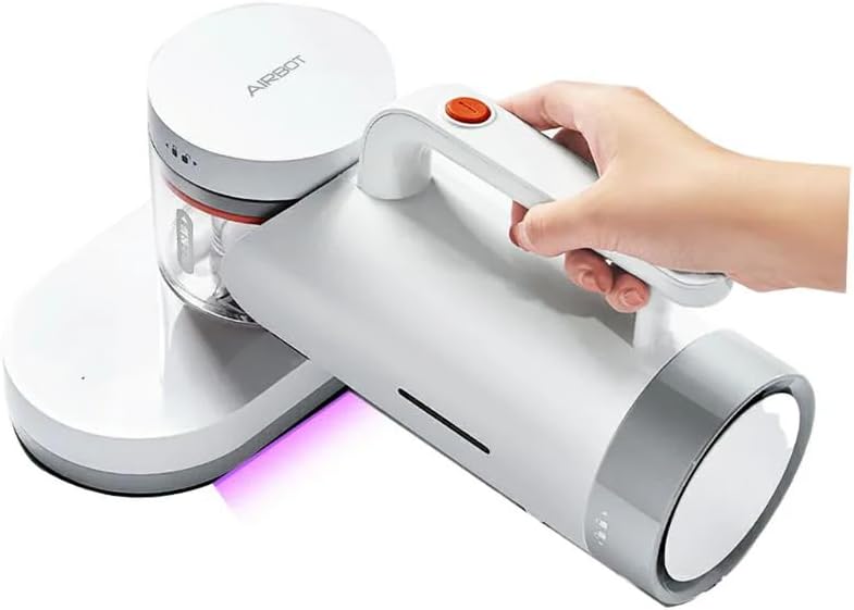 آيربوت مكنسة الأتربة Airbot للقضاء على العث CM900، مزودة بوظيفة التعقيم بالأشعة فوق البنفسجية، مكنسة لتنظيف الأسرّة، تتميز بتقنية التعقيم بالأشعة فوق البنفسجية الآمنة والفعالة، ولوحة عرض ذكية بتقنية LED، أجزاء قابلة للفك والغسيل - اللون أبيض - Image 1